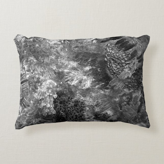  Layers of Crystals Grey  Decorative Cushion (Front)