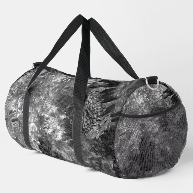  Layers of Crystals Grey  Duffle Bag (Right Corner)