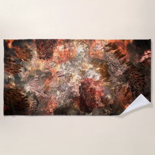 Layers of Crystals with Rustic Tint Beach Towel