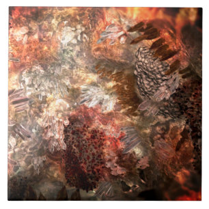  Layers of Crystals with Rustic Tint   Ceramic Tile