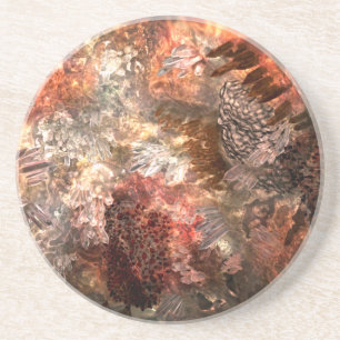 Layers of Crystals with Rustic Tint Coaster