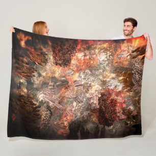 Layers of Crystals with Rustic Tint Fleece Blanket