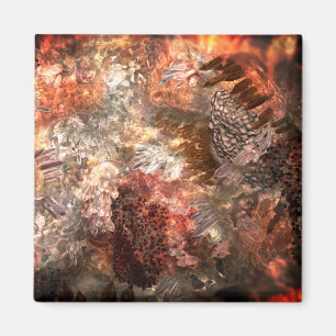  Layers of Crystals with Rustic Tint   Magnet