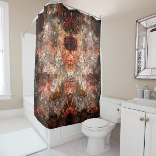  Layers of Crystals with Rustic Tint   Shower Curtain