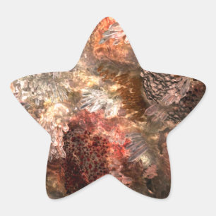 Layers of Crystals with Rustic Tint Star Sticker