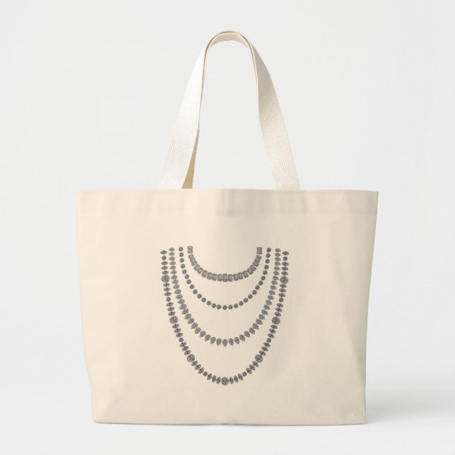 Layers of Diamonds Large Tote Bag (Front)