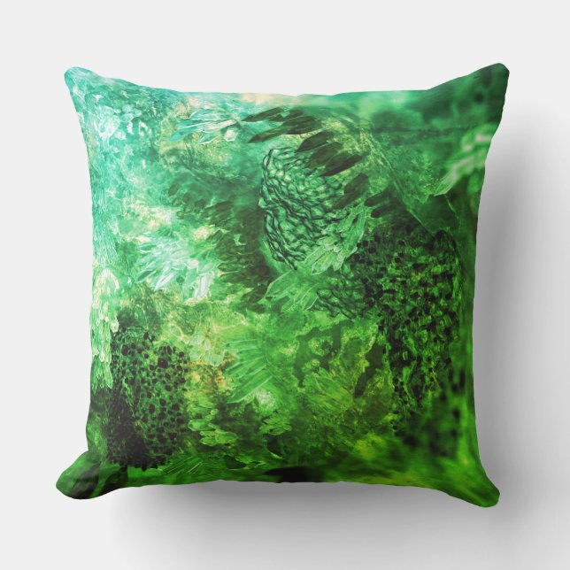 Layers of Green Crystals Cushion (Front)