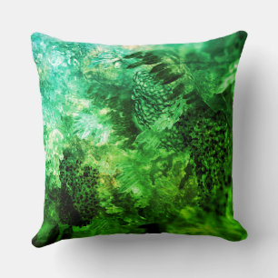 Layers of Green Crystals Cushion