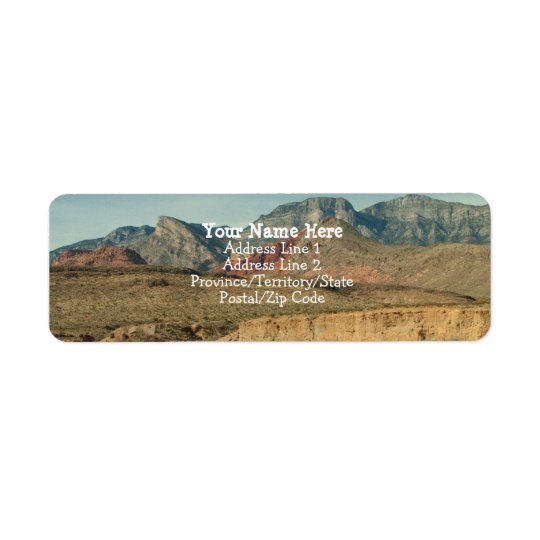 Layers of Red Rock Return Address Label