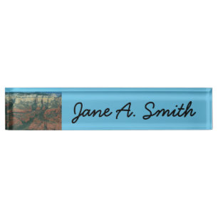 Layers of Red Rocks in Sedona Arizona Nameplate