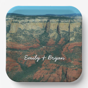 Layers of Red Rocks in Sedona Arizona Paper Plate