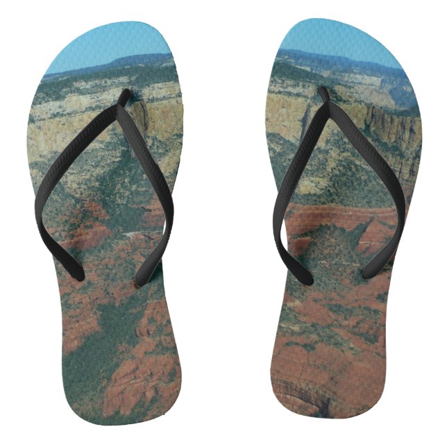 Layers of Red Rocks in Sedona Arizona Thongs (Footbed)