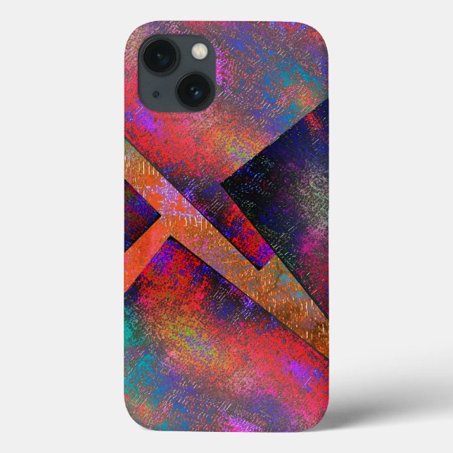 Layers of rustic coloured images unevenly arranged Case-Mate iPhone case (Back)