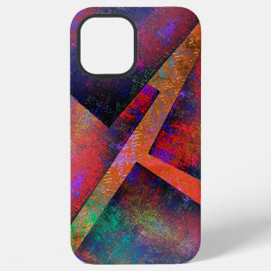Layers of rustic coloured images unevenly arranged iPhone 12 pro max case