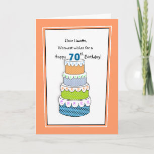 Layers of Wishes 70th or Any Age Birthday Card
