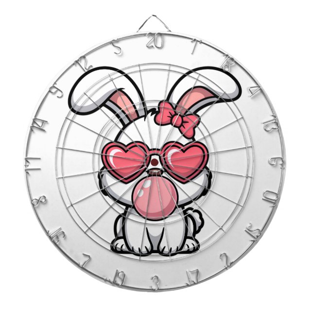 layful Kawaii Rabbit with Bubblegum Bubble Dartboard (Front)