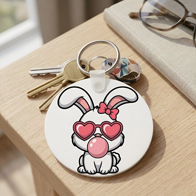 layful Kawaii Rabbit with Bubblegum Bubble Key Ring (Creator Uploaded)