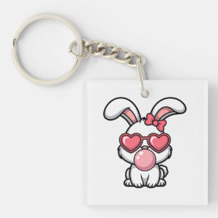 layful Kawaii Rabbit with Bubblegum Bubble Key Ring
