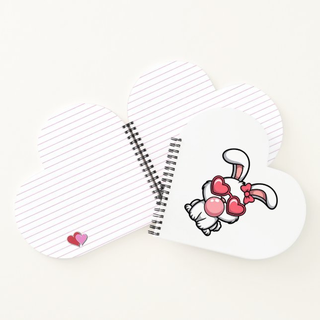 layful Kawaii Rabbit with Bubblegum Bubble Notebook (Inside)