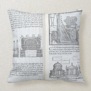 Laying foundations, from 'Della Architettura', pub Cushion