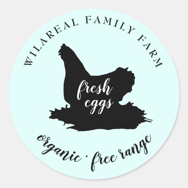 laying hen family farm chicken classic round stick sticker (Front)