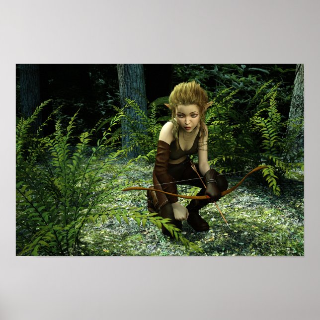 Laying In Wait Digital Art Poster (Front)