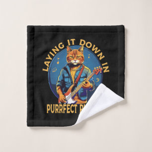 Laying it Down in Purr-fect Rhythm Wash Cloth