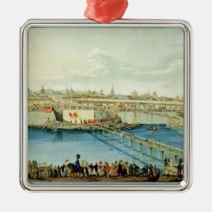 Laying of the Moskvoretsky Bridge in Moscow Metal Tree Decoration