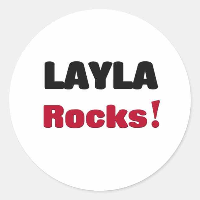 Layla Rocks Classic Round Sticker (Front)