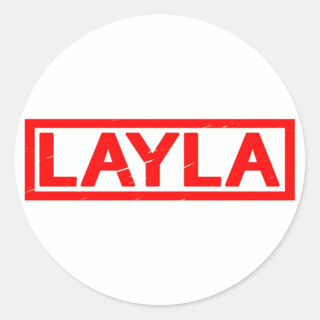 Layla Stamp Classic Round Sticker (Front)