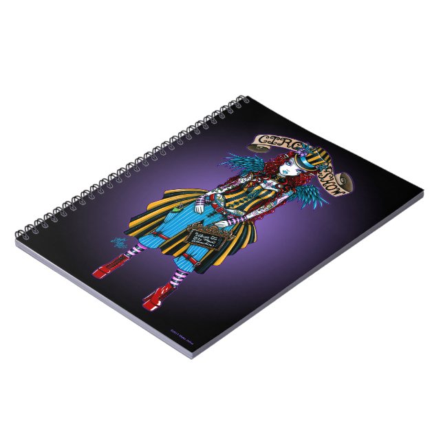 "Layla" Steampunk Circus Tattoo Sideshow Notebook (Left Side)