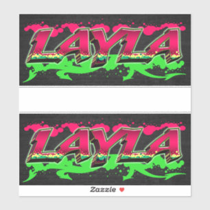 Layla Vorname Name Graffiti Aufkleber Sticker