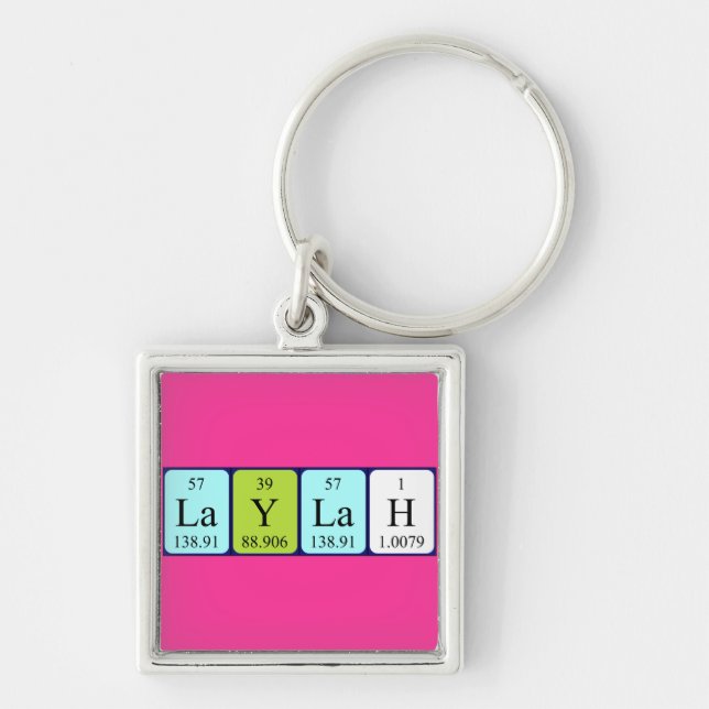 Laylah periodic table name keyring (Front)