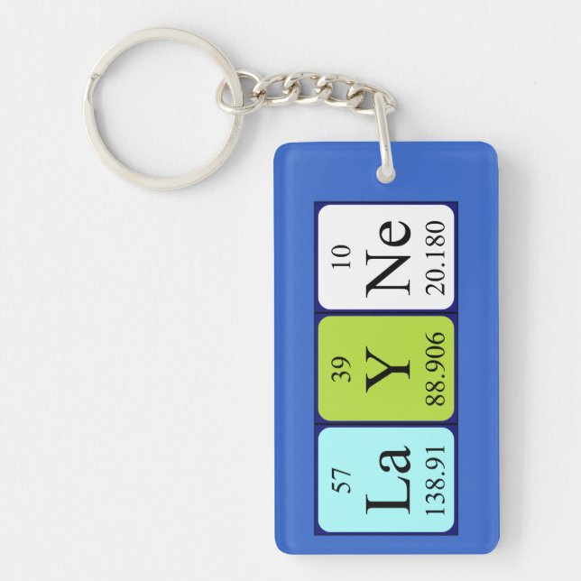 Layne periodic table name keyring (Front)