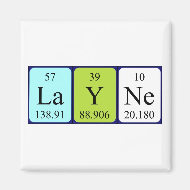 Layne periodic table name magnet (Front)