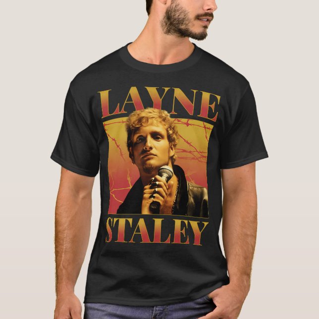 Layne Staley Retro Bootleg Style Homage T-Shirt (Front)