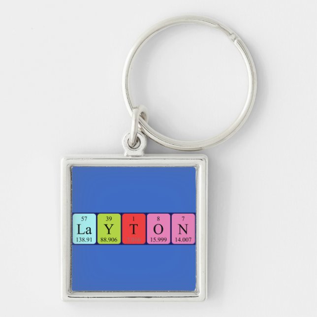 Layton periodic table name keyring (Front)