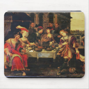 Lazarus at the Rich Man's Table, 1618 (oil on canv Mouse Pad