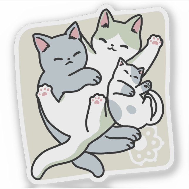 Laze Furr Days - Cute Lazy Cats Design (Front)