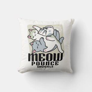 Laze Furr Days - Cute Lazy Cats Design Cushion