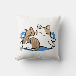 Laze Furr Days - Cute Lazy Cats Design Cushion