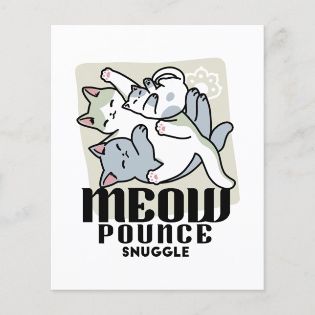 Laze Furr Days - Cute Lazy Cats Design Flyer (Front)