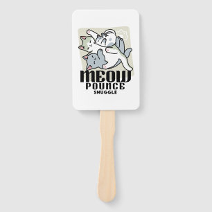 Laze Furr Days - Cute Lazy Cats Design Hand Fan