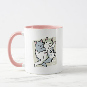 Laze Furr Days - Cute Lazy Cats Design Mug