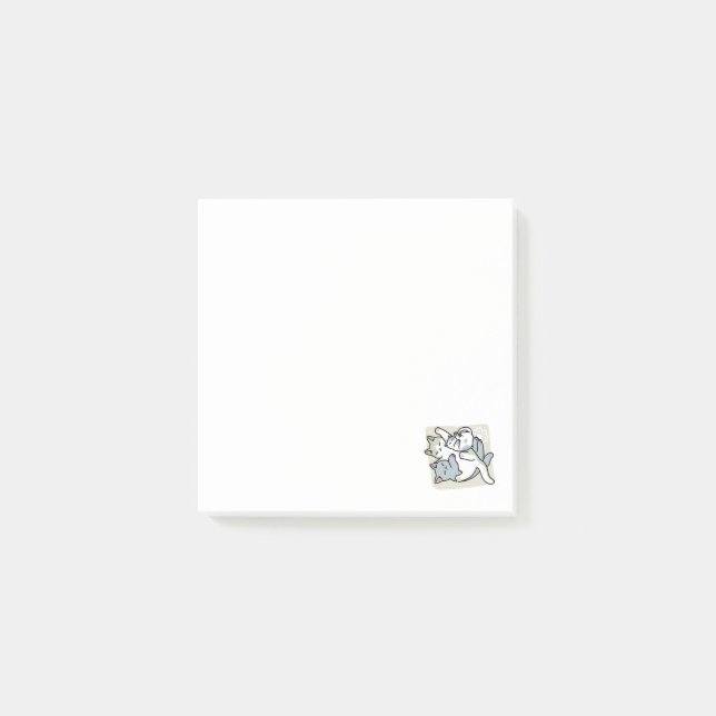 Laze Furr Days - Cute Lazy Cats Design Post-it Notes (Front)