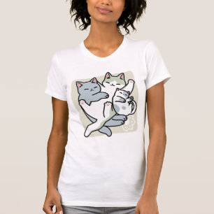 Laze Furr Days - Cute Lazy Cats Design T-Shirt