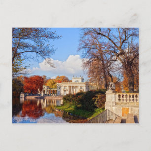 Lazienki Park in Warsaw Postcard