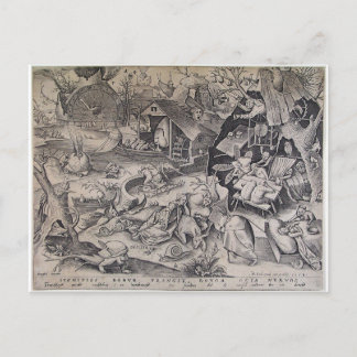 Laziness by Pieter Bruegel the Elder Postcard