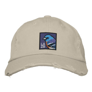 Lazuli Bunting Embroidered Hat
