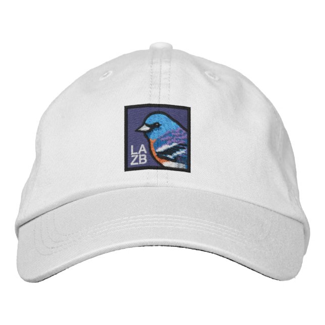 Lazuli Bunting (non-distressed) Embroidered Hat (Front)